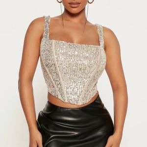 Sequin Bustier Top